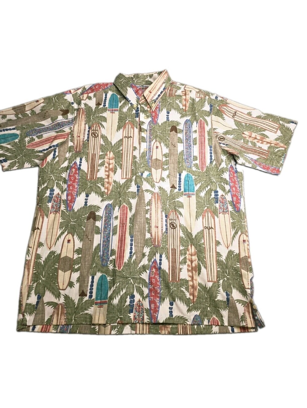 VTG Reyn Spooner Hawaiian Shirt Large L Commemorative Classics NWOT Surfboard